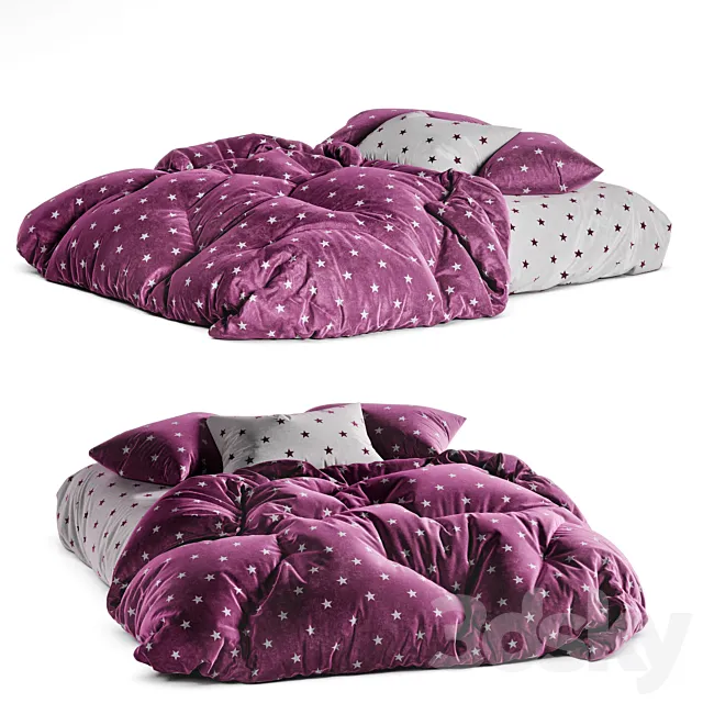 bed linen 1 3D Model bed linen 1 3D Model