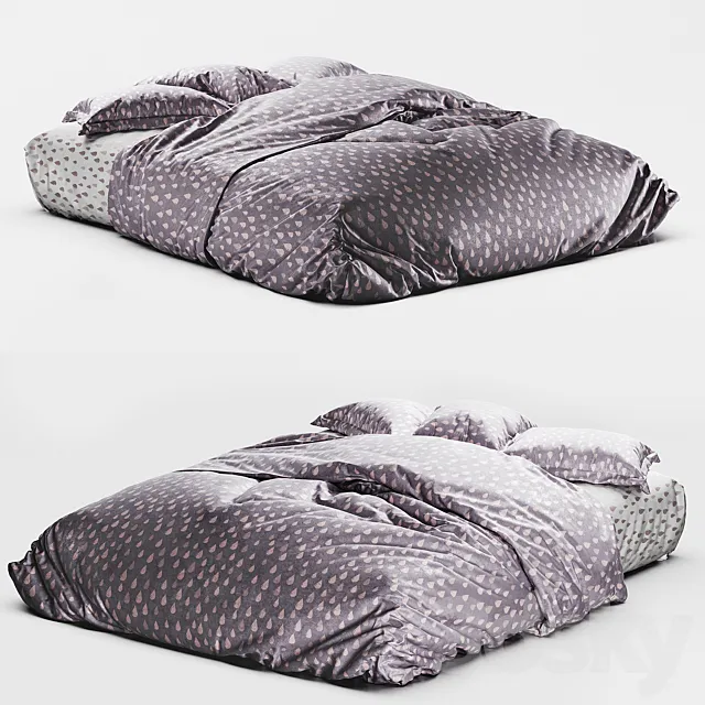 bed linen 3 3D Model bed linen 3 3D Model