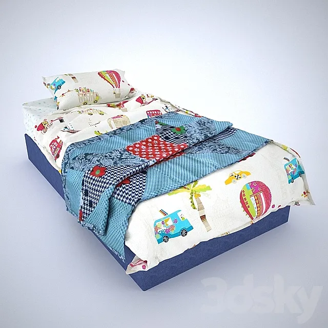 Bed linen for children 3DModel