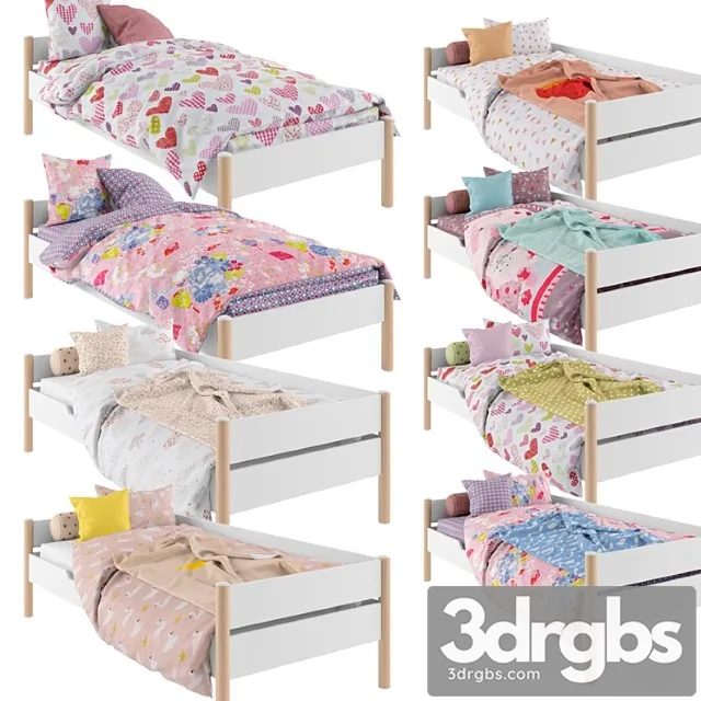 Bed Linen for the Girl 01 3D Model Download