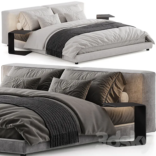 Bed Living Divani NeoWall 3D Model Bed Living Divani NeoWall 3D Model