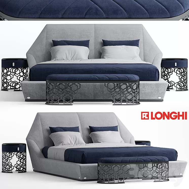 Bed longhi Yume 3D Model Bed longhi Yume 3D Model