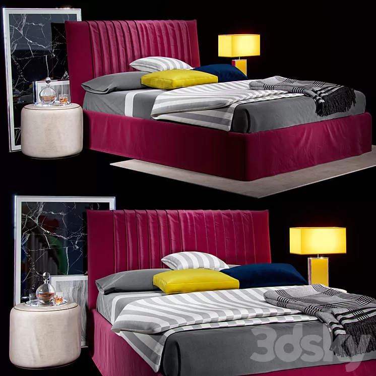 bed lovely big chic bolzan letti lbcm29 3D Model