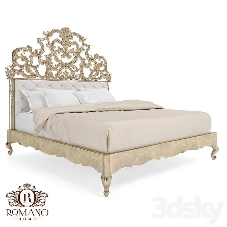 Bed Lucrezia High Romano Home 3D Model Bed Lucrezia High Romano Home 3D Model