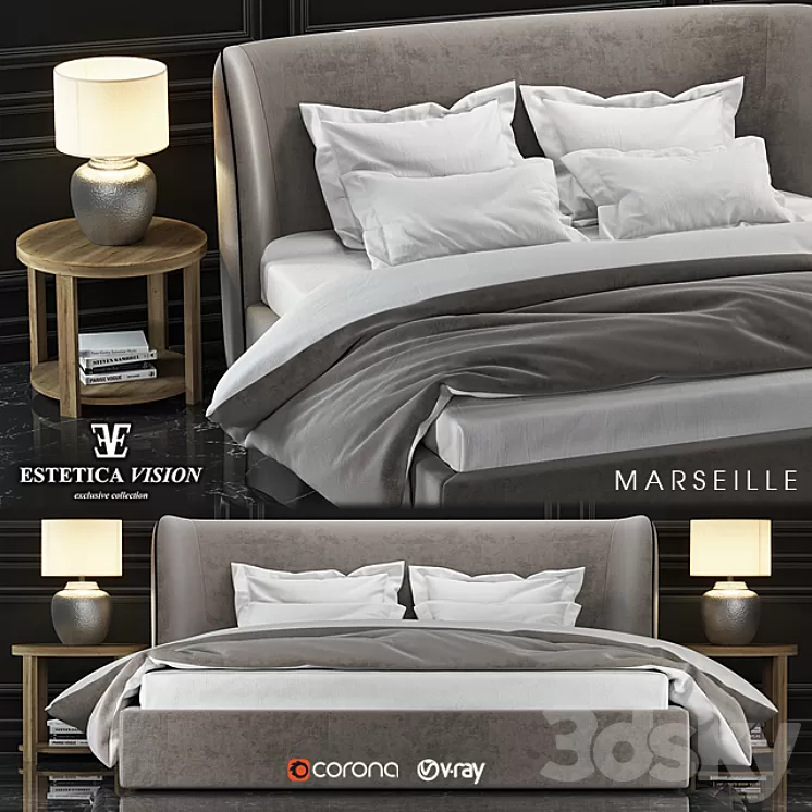 Bed Marseille 3D Model Bed Marseille 3D Model