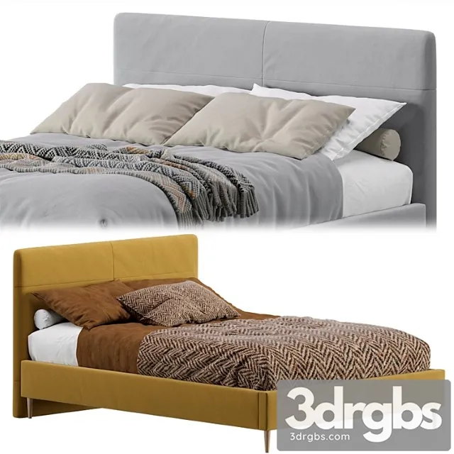 Bed Mayton 140 Velvet Yellow By Divan.ru 3D Model Download