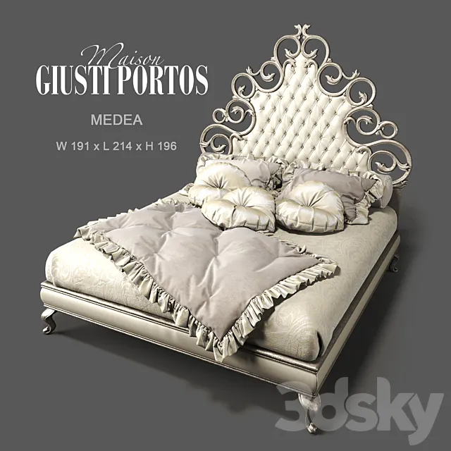 Bed Medea_Giusti Portos 3DModel