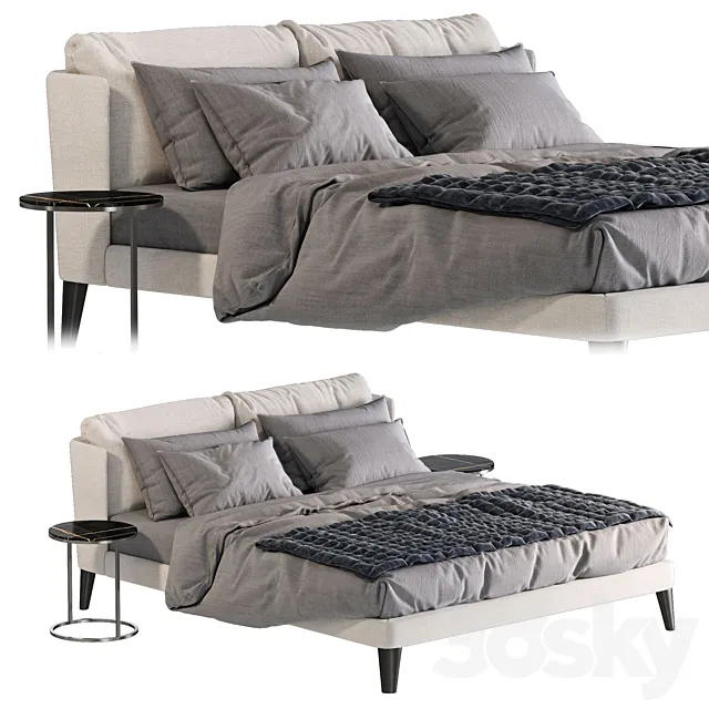Bed Meridiani Kira Up 3D Model Bed Meridiani Kira Up 3D Model