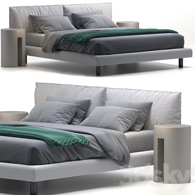 Bed Meridiani Oliver 3DModel Bed Meridiani Oliver 3DModel
