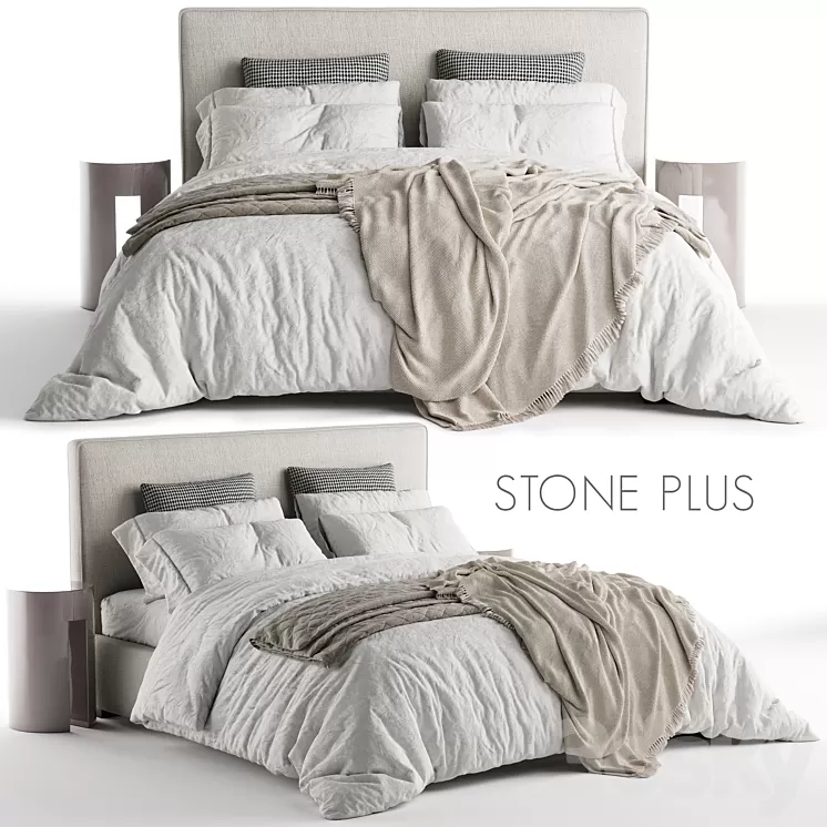 Bed Meridiani Stone Plus 3D Model