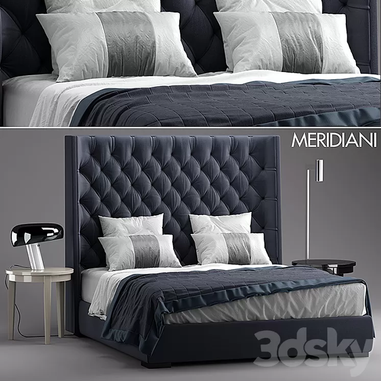 Bed Meridiani TURMAN 3D Model