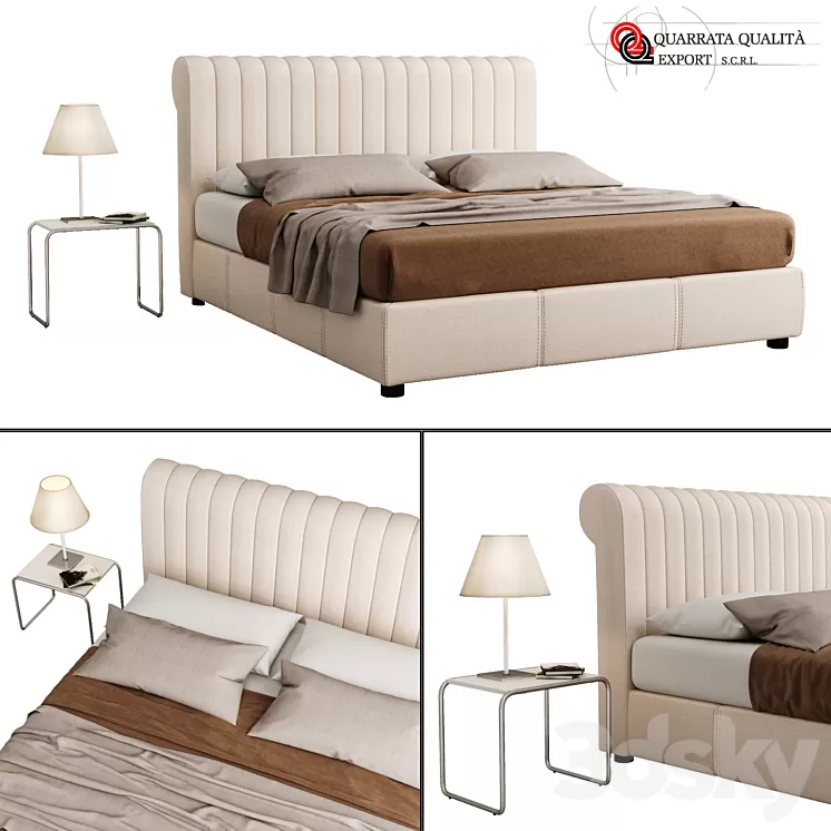 Bed MILANO QUARRATA QUALITA 3D Model Bed MILANO QUARRATA QUALITA 3D Model