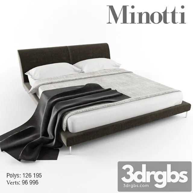 Bed Minotti 3D Model Download