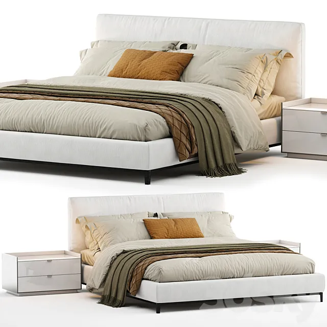 Bed minotti andersen 3D Model Bed minotti andersen 3D Model