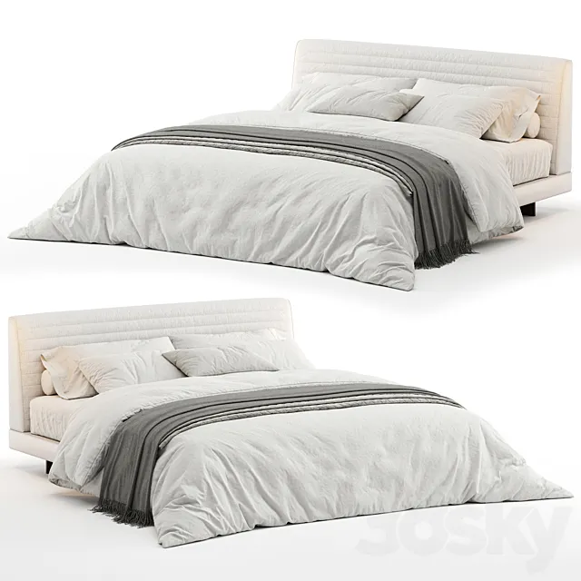 Bed Minotti Roger 3D Model Bed Minotti Roger 3D Model