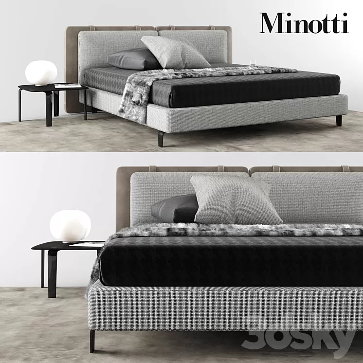 “Bed Minotti Tatlin “”Soft””” 3D Model “Bed Minotti Tatlin “”Soft””” 3D Model