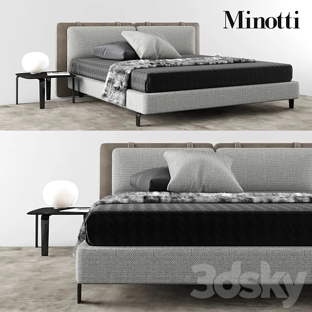 Bed Minotti Tatlin “Soft” 3DModel Bed Minotti Tatlin “Soft” 3DModel