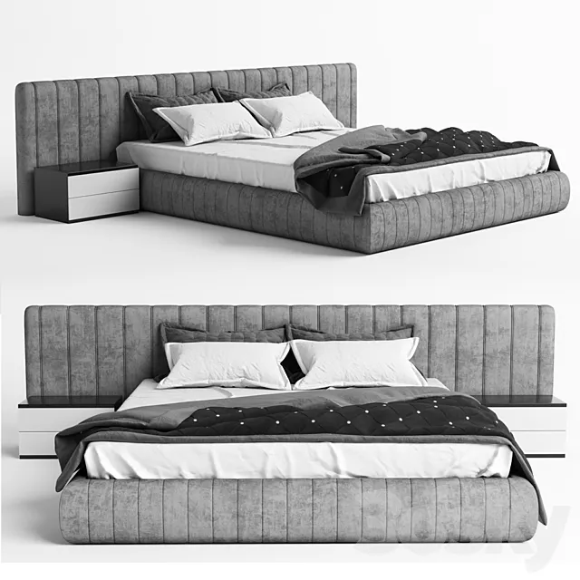 Bed modern 3D Model Bed modern 3D Model