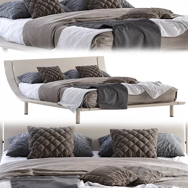 Bed Mondo Collection-Aqua 2 3D Model