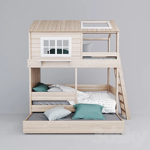 Bed My place of the Bookwood factory 3D Model Bed My place of the Bookwood factory 3D Model