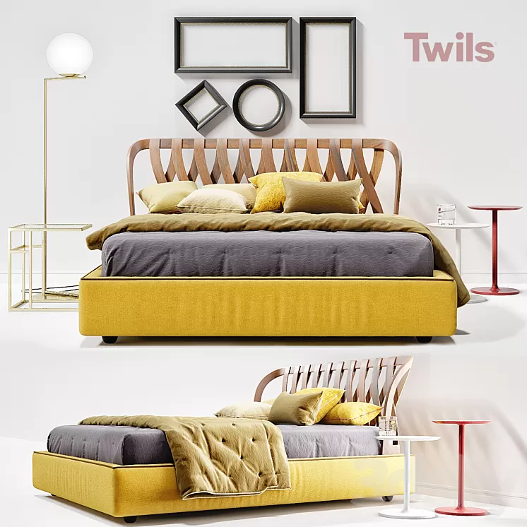 Bed Natural Twils 3D Model Bed Natural Twils 3D Model