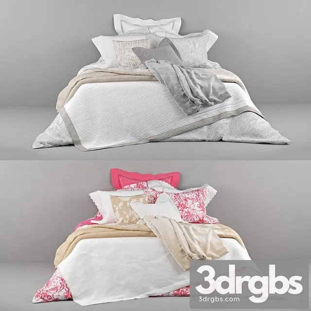 Bed Noie Biel Ie Zara Home Red And Gold Gray 3D Model Download