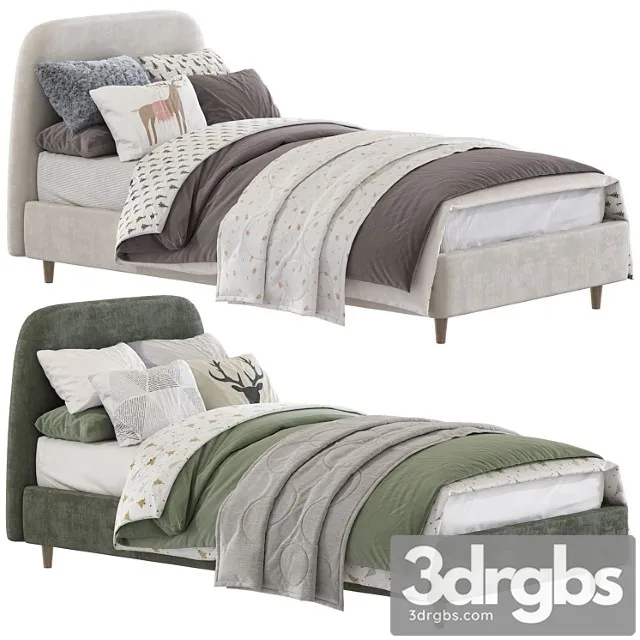 Bed oatmeal raelynn upholstered bed 217