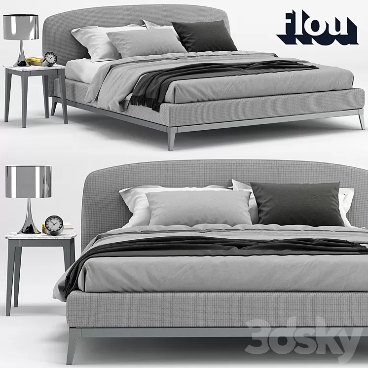 Bed Olivier Flou 3D Model Bed Olivier Flou 3D Model