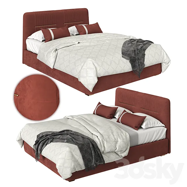 Bed Omar Platfom Bed 3DModel Bed Omar Platfom Bed 3DModel