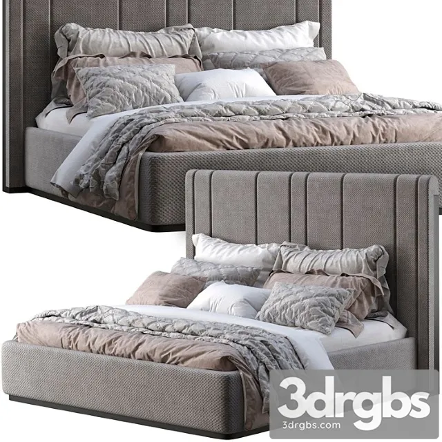 Bed one mebel noir 2 3D Model Download