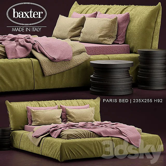 Bed PARIS BED baxter 3DModel Bed PARIS BED baxter 3DModel