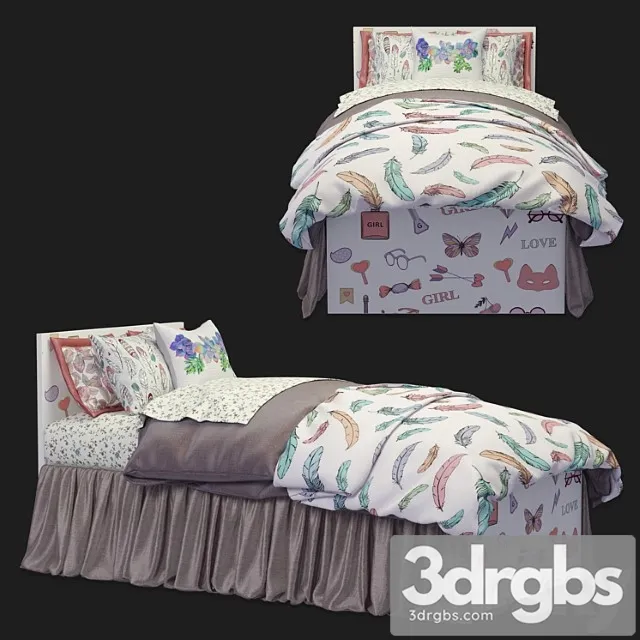 Bed Paris Tesca 3D Model Download
