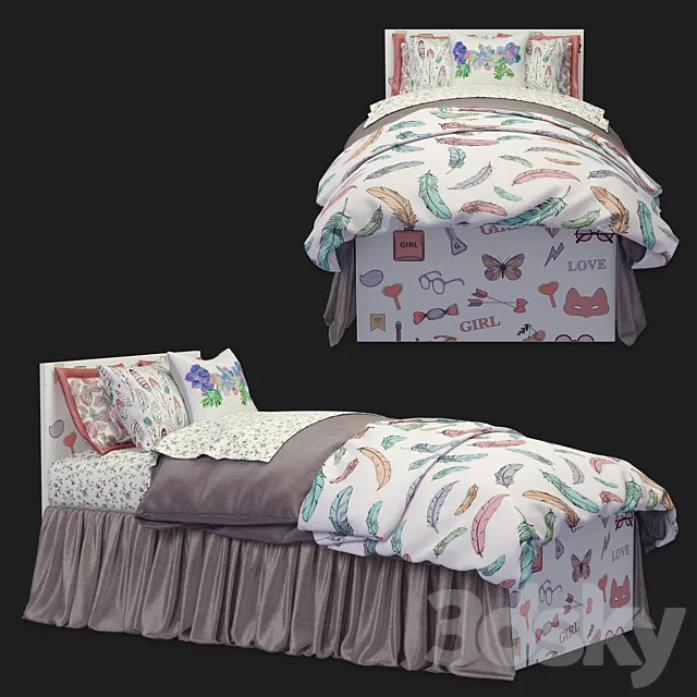 bed Paris Tesca 3DModel bed Paris Tesca 3DModel