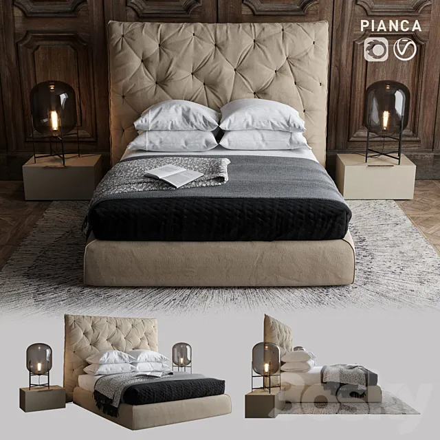 Bed Pianca Impunto 3DModel