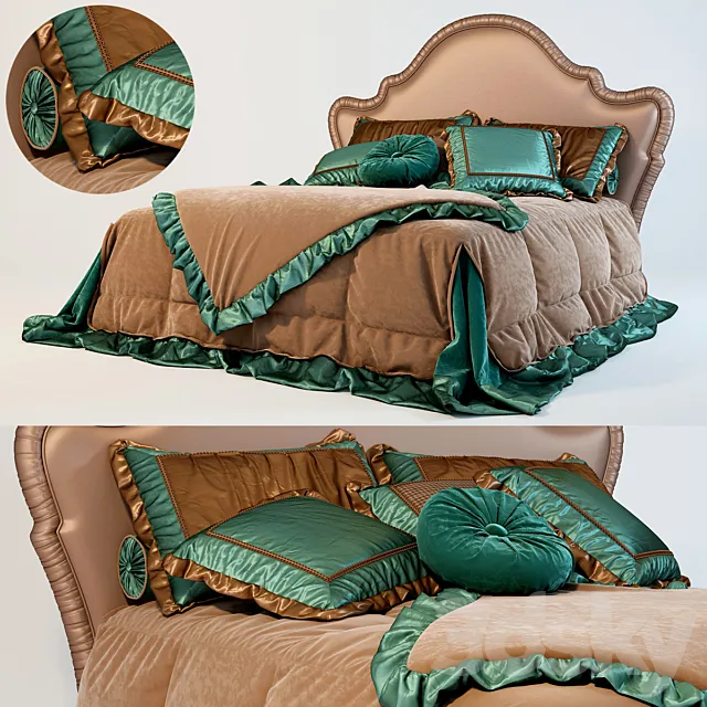 Bed PIERMARIA RUBINO 3D Model Bed PIERMARIA RUBINO 3D Model