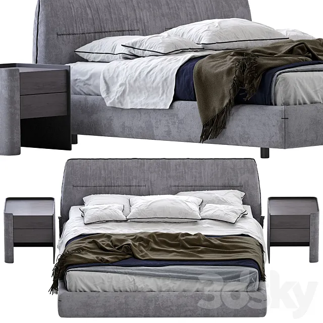 Bed poliform jacqueline 3DModel Bed poliform jacqueline 3DModel