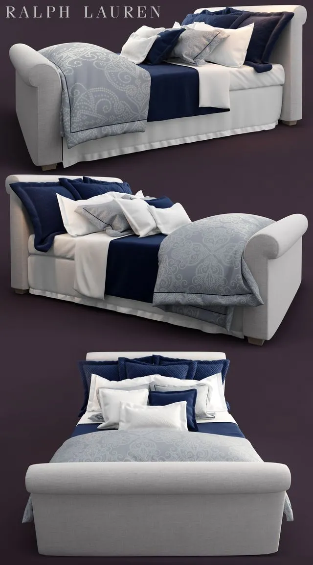 Bed ralph lauren 3D Model Bed ralph lauren 3D Model