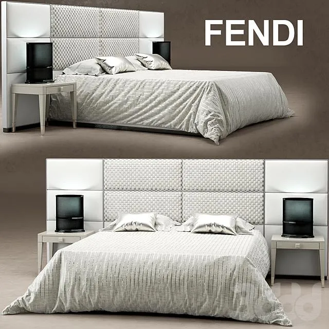 Bed Regent bed Fendi Casa 3D Model