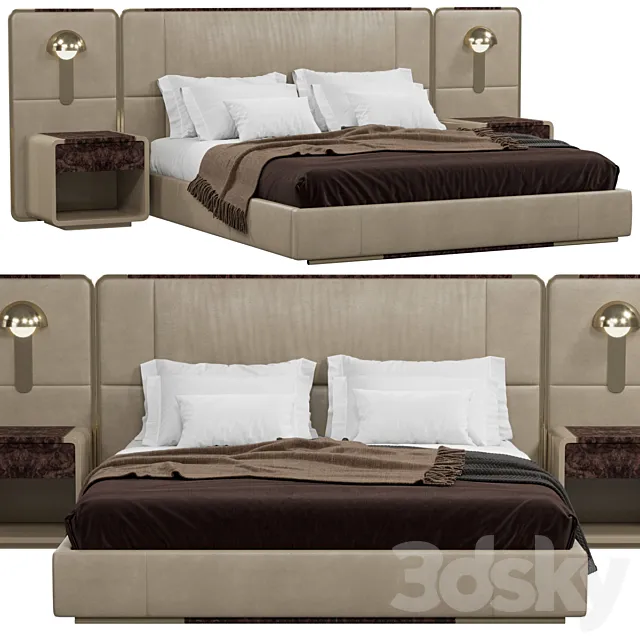 Bed Reiggi HELENA 3D Model Bed Reiggi HELENA 3D Model