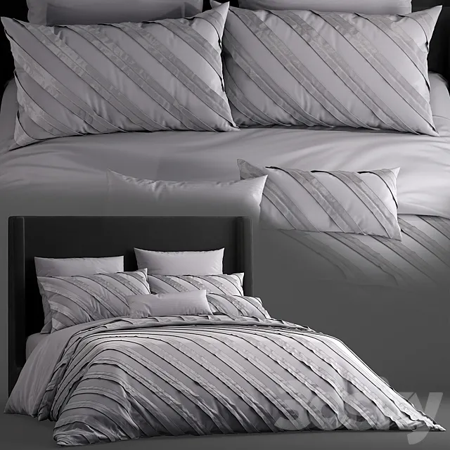 Bed Remington 3 Piece Duvet Cover set 3DModel Bed Remington 3 Piece Duvet Cover set 3DModel