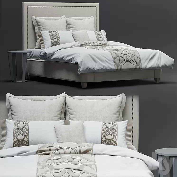 bed RH WALLACE FABRIC BED 3D Model