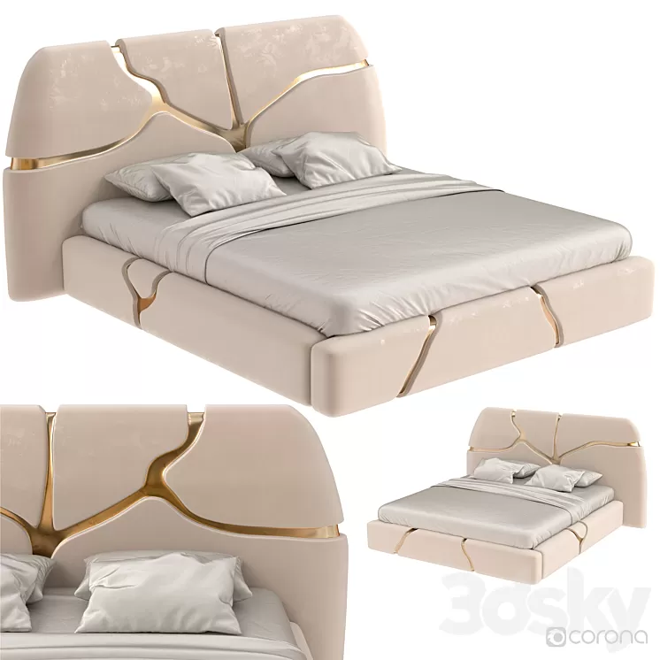 Bed Roberto Cavalli ELGON 3D Model Free Download