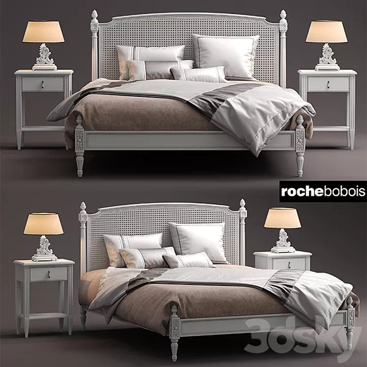 Bed roche bobois lit josephine 3D Model