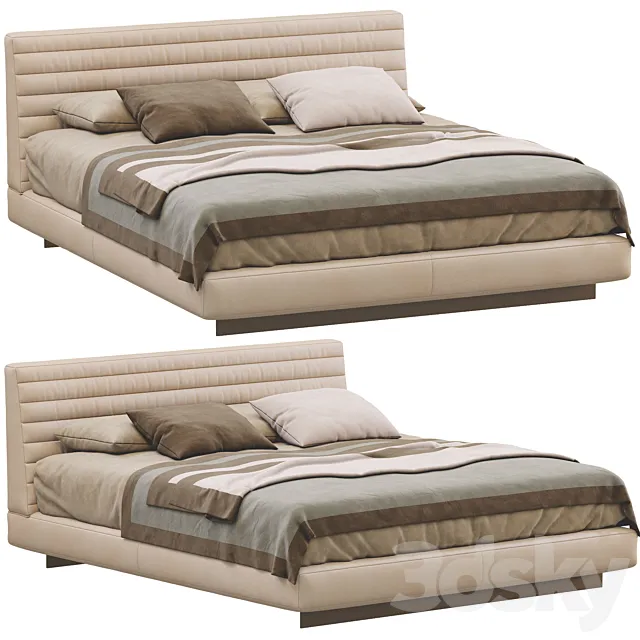 Bed roger by minotti 3DModel Bed roger by minotti 3DModel