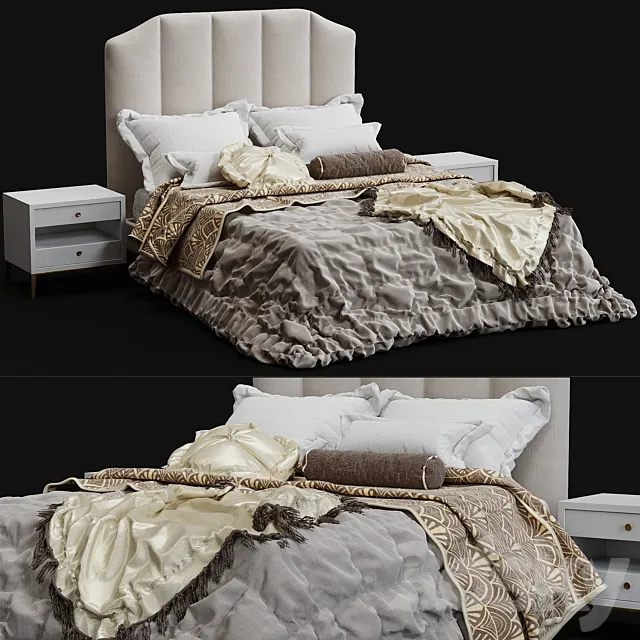 Bed Sabine Restoration Hardware 3DModel Bed Sabine Restoration Hardware 3DModel