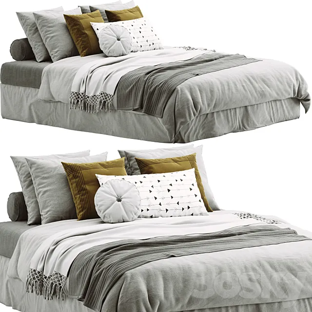 Bed scandinavian 02 3DModel Bed scandinavian 02 3DModel