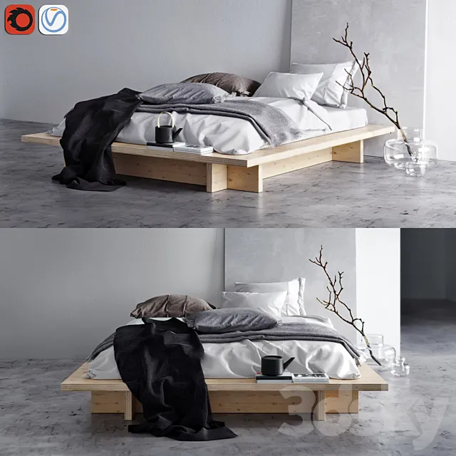 Bed set 3D Model