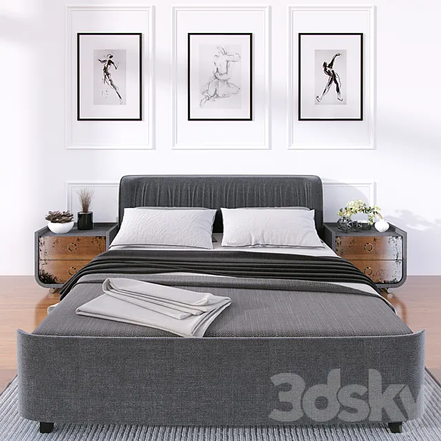 Bed set 3DModel