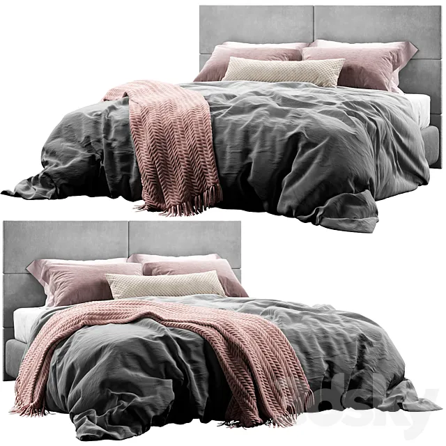 Bed Set Boho Home 3D Model Bed Set Boho Home 3D Model