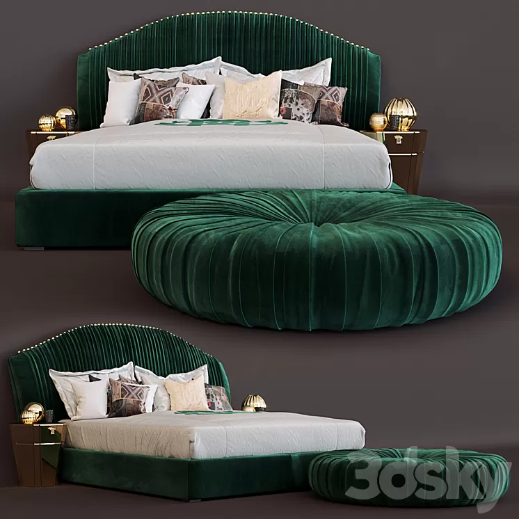 Bed Sharpei Roberto Cavalli 3D Model